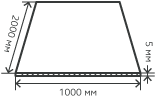 Лист нержавеющий  5х1000х2000  мм.  AISI 304 (08Х18Н10) холоднокатаный,  матовый